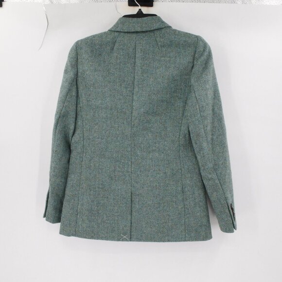 NWT J Crew Parke Blazer Womens 0 Moon British Herringbone Wool One Button green - Picture 6 of 14